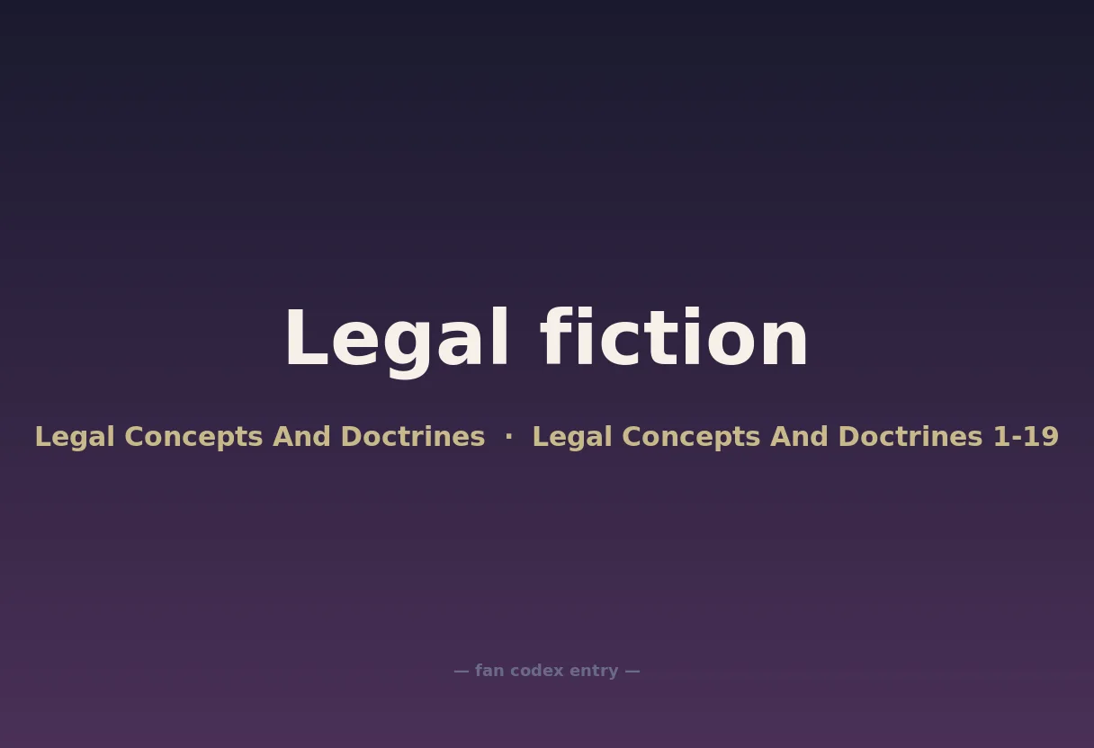 Legal fiction