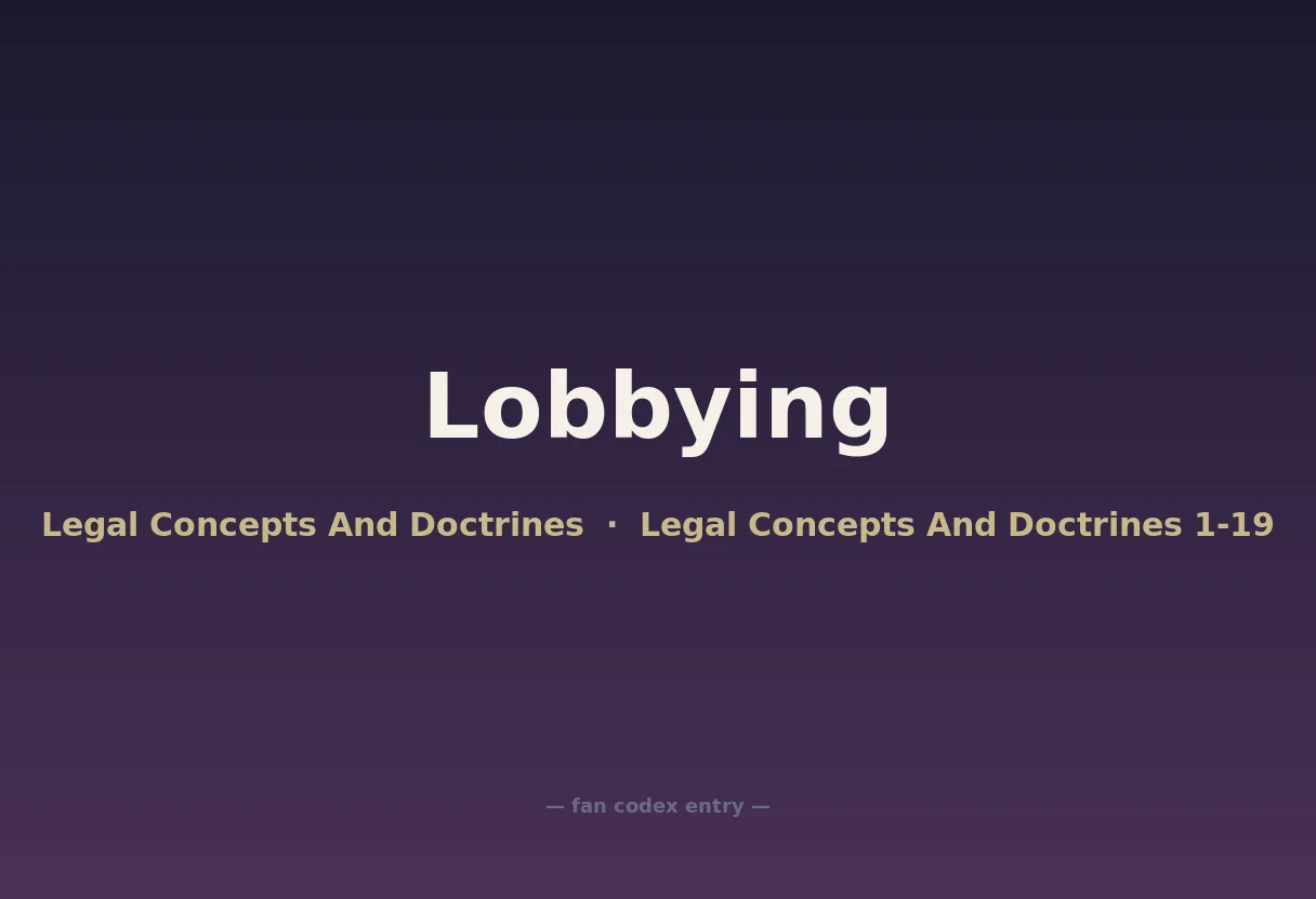 Lobbying