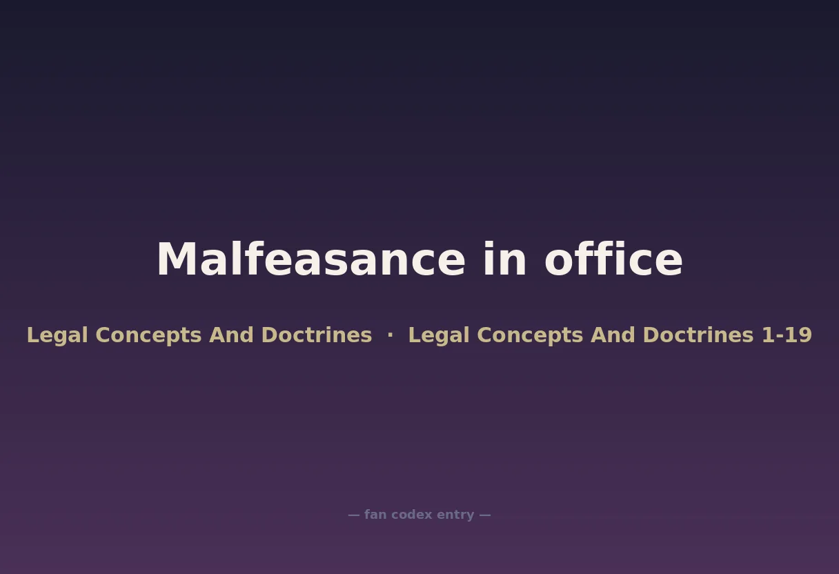 Malfeasance in office