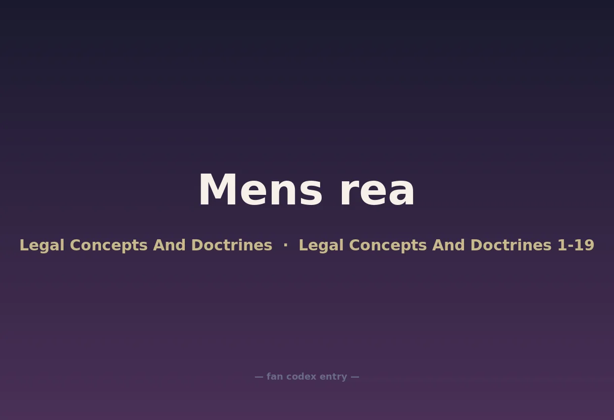 Mens rea