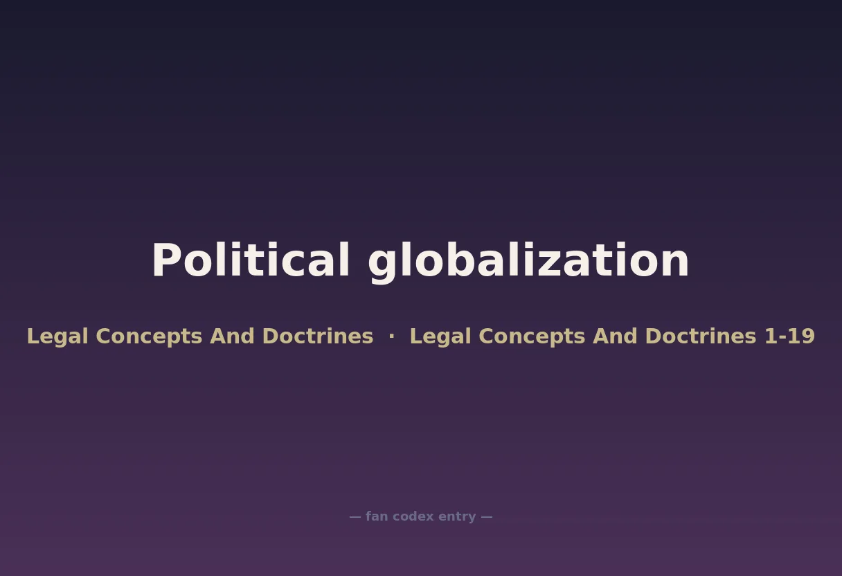 Political globalization